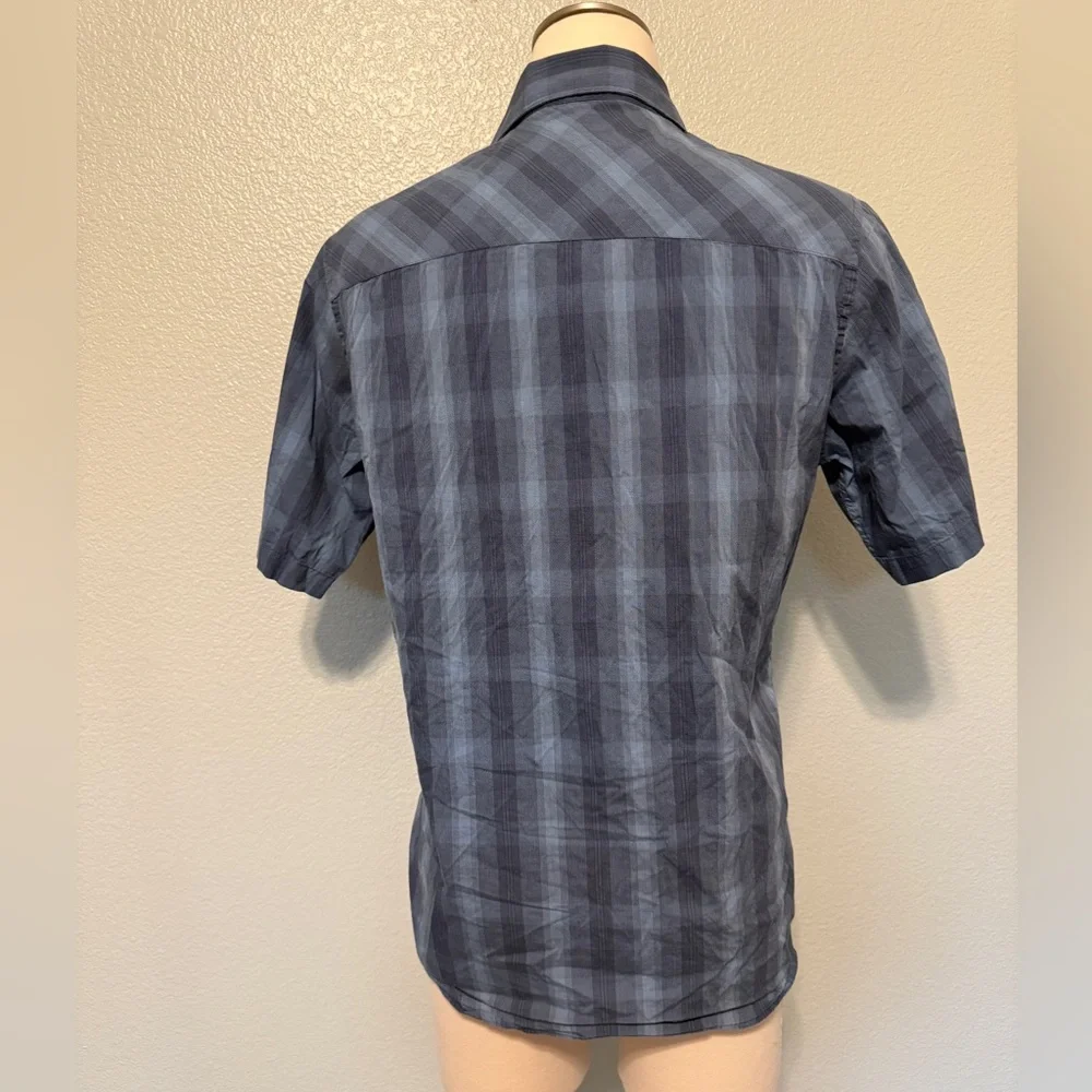 Travis Mathew Navy Checkered Button‎ Down Shirt